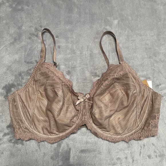 Chantelle Bra Womens 40DD Tan Rive Gauche Full Coverage Underwire Hazel New - Picture 1 of 10